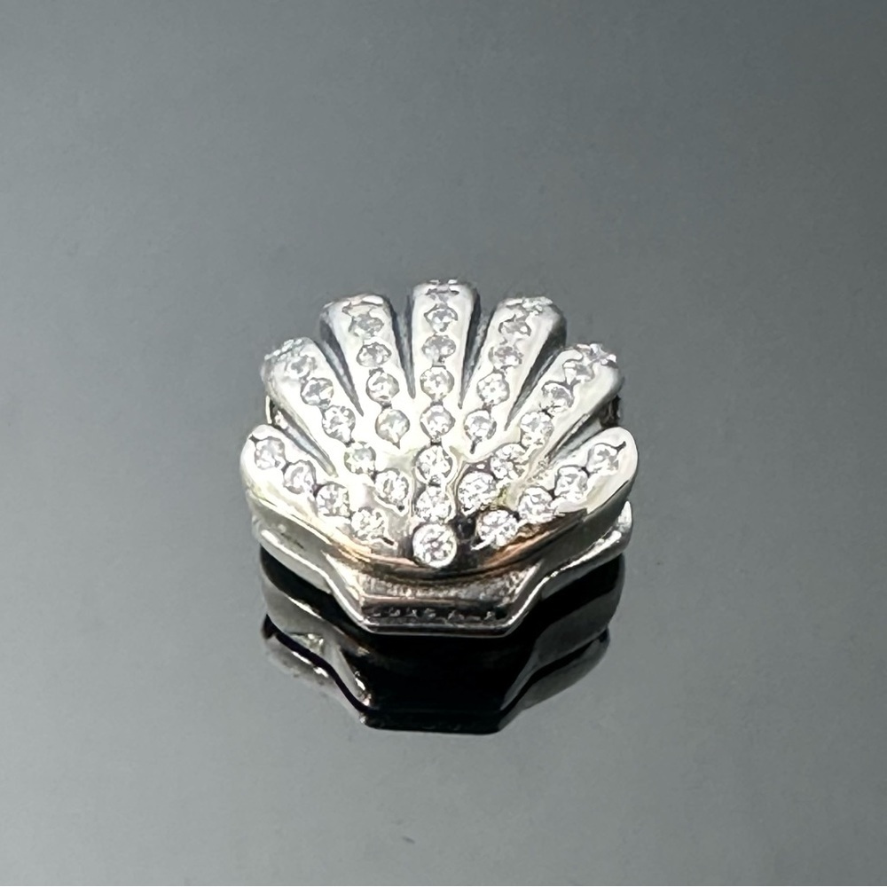 Pandora Shell Ariel Sea Ocean Summer Silver Charm 925 Ale CZ with gift box #81